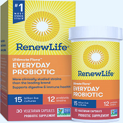 Amazon.com: Renew Life Adult Probiotics, 15 Billion CFU Guaranteed,  Everyday Probiotic Supplement for Digestive & Immune Health, Shelf Stable,  Gluten Dairy & Soy Free, 30 Capsules : Health & Household